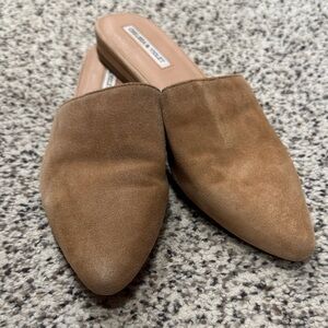 Tan Suede Mules